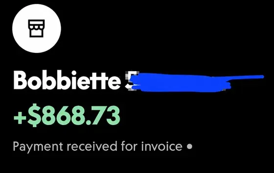 Client payment received: $868.73